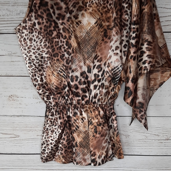 ShapeFx animal print blouse nwt - Picture 5 of 6
